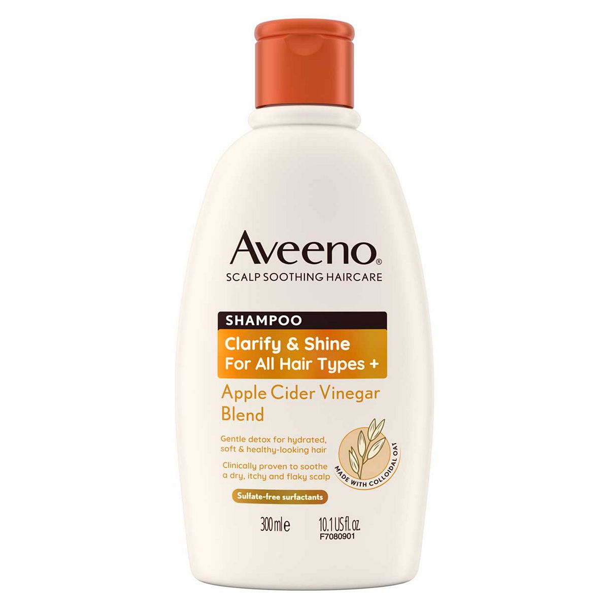 Aveeno Haircare Clarify And Shine+ Apple Cider Vinegar Shampoo 300ml