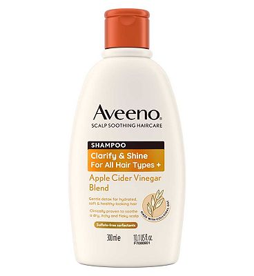 Aveeno Haircare Clarify and Shine+ Apple Cider Vinegar Shampoo 300ml