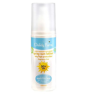 Childs Farm SPF 50+ Spray Sunscreen Fragrance-Free 100ml