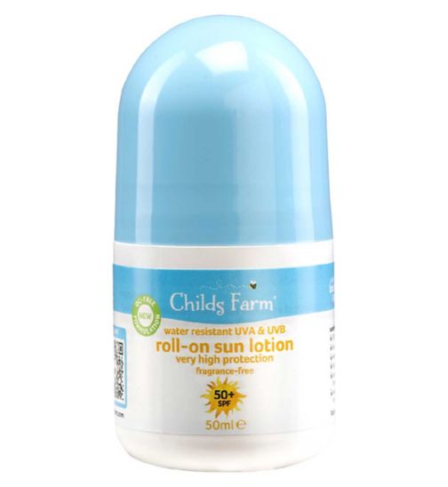 Childs Farm SPF 50+ Roll-On Sunscreen Fragrance-Free 50ml