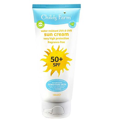 Childs Farm SPF 50+ Sun Cream Fragrance-Free 100ml