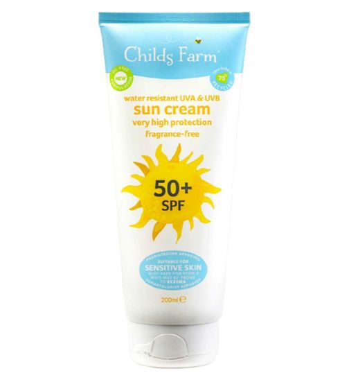 Childs Farm SPF 50+ Sun Cream Fragrance-Free 200ml