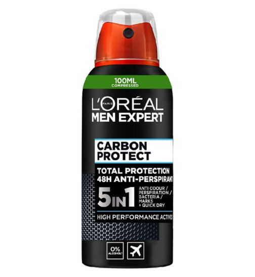 L'Oreal Men Compressed Deodorant Spray Carbon Protect 100ml