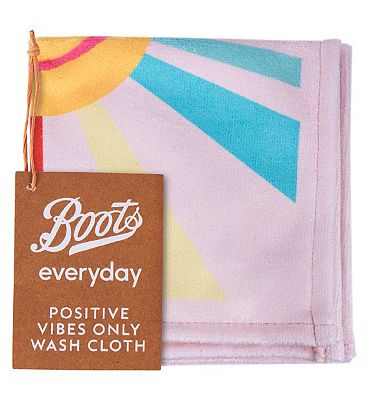 Boots Positive Vibes Only Wash Cloth