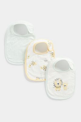 Mothercare Lion Newborn Bibs - 3 Pack