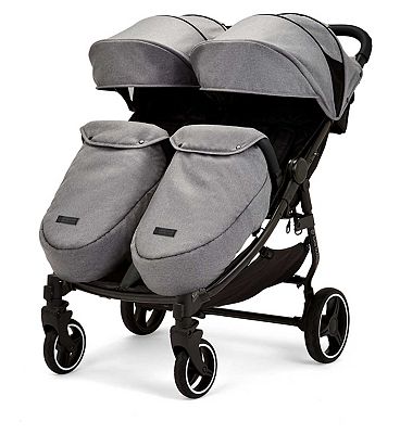 Ickle Bubba Venus Max Double Stroller Black / Space Grey / Black