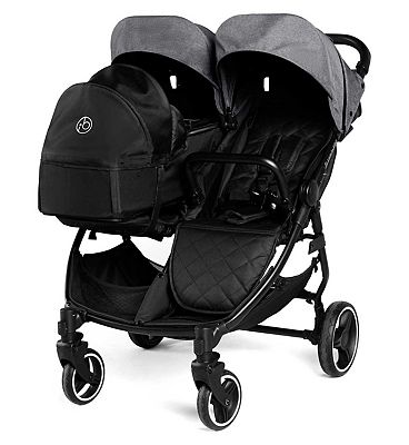 Ickle Bubba Venus Prime Double Stroller Black / Space Grey / Black