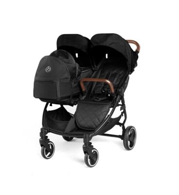 Ickle Bubba Venus Prime Double Stroller Black Black Tan Boots