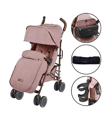 Ickle Bubba Discovery Prime Pushchair - Rose Gold / Dusky Pink  / Tan