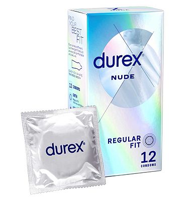 Durex Nude Condoms Enhanced Sensitivity - Regular Fit -12 pack