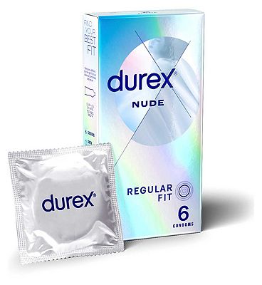 Durex Nude Regular Condoms - 6 Pack