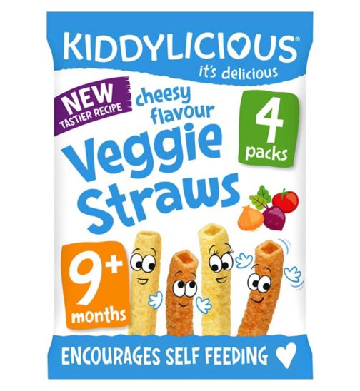 Kiddylicious Cheesy Straws 4 x 12g