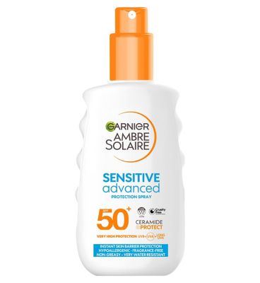 Garnier Ambre Solaire Hydra Protect+ LSF 50 Spray – 2x150 Ml, Wasserfest, Mit Vitamin E | UVA/UVB-Schutz