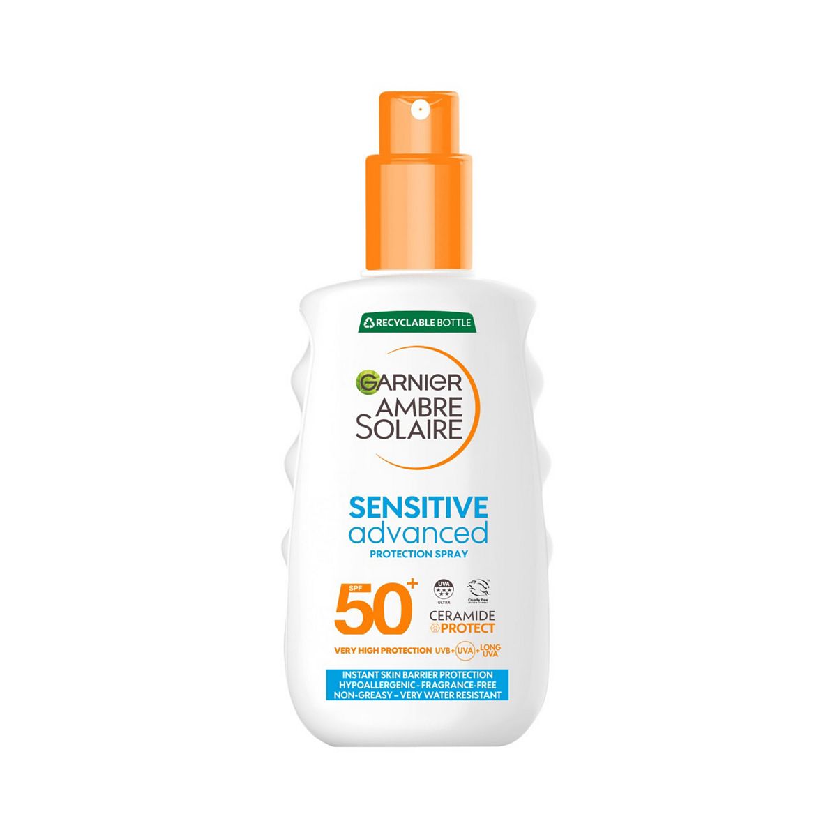 Garnier Ambre Solaire Spf 50+ Sensitive Advanced Sun Cream Spray 150ml