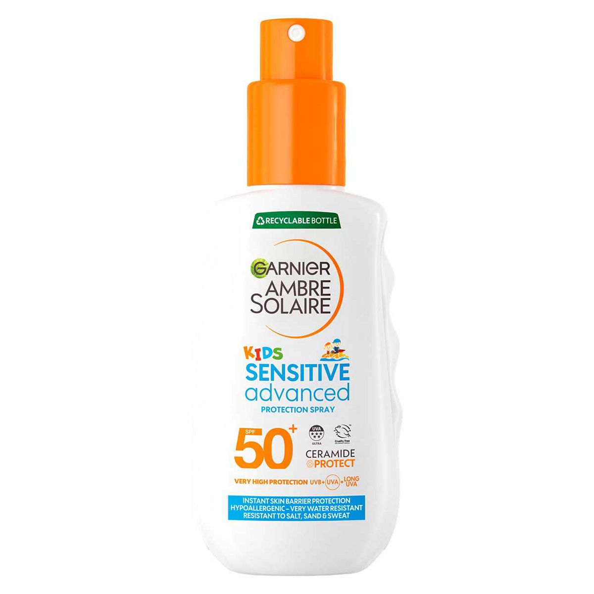 Garnier Ambre Solaire Spf 50+ Kids Sensitive Advanced Sun Cream Spray 150ml