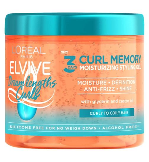 L'Oréal Paris Elvive Dream Lengths Curls 3 Days Moisturising Styling Gel for Curly to Coily Hair 400ml
