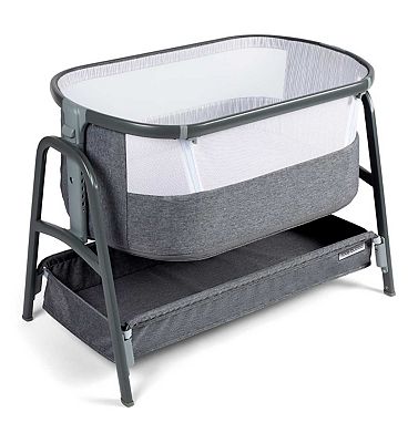 Ickle Bubba Bubba & Me - Bedside Crib - Space Grey