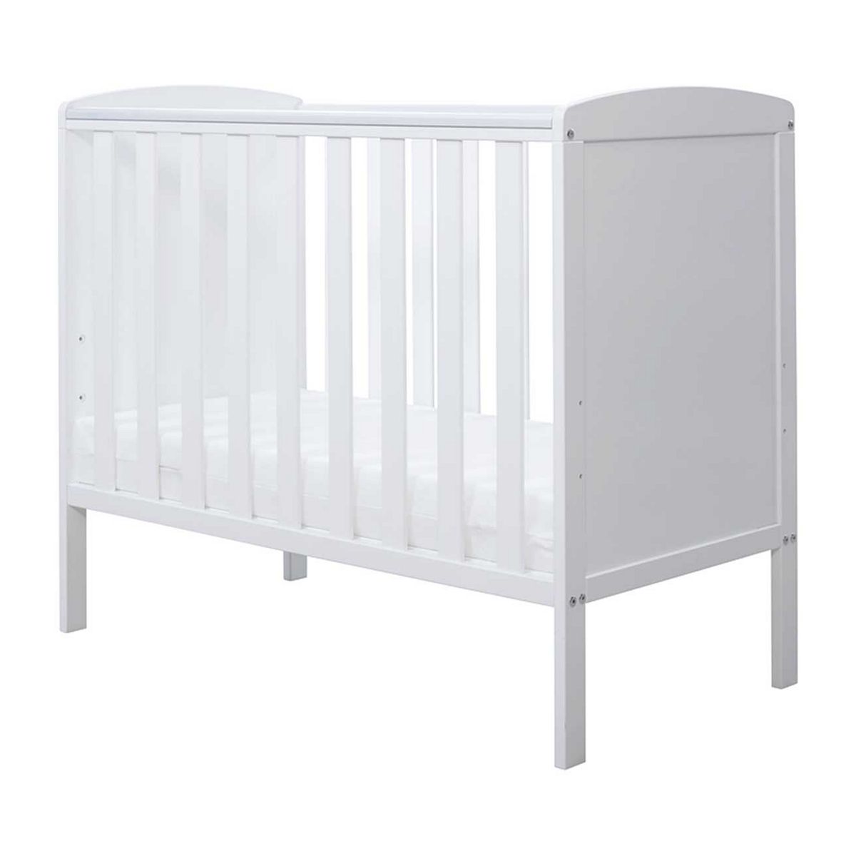 Ickle Bubba Coleby Space Saver Cot And Fibre Mattress - White
