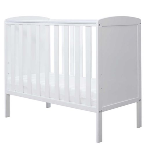 Ickle Bubba Coleby Space Saver Cot and Fibre Mattress - White
