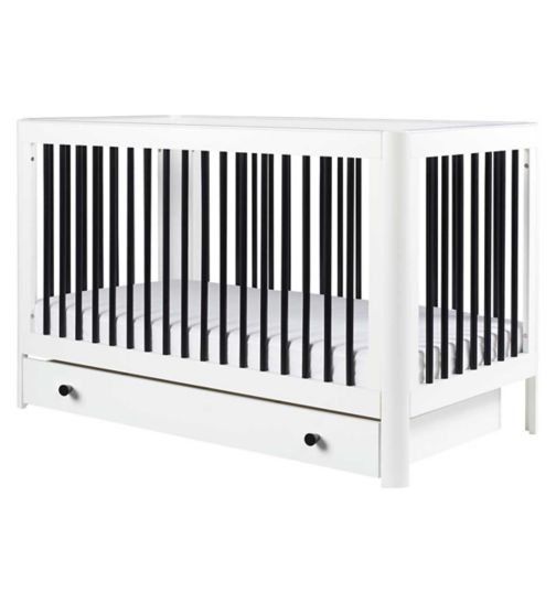Ickle Bubba Tenby Classic Cot Bed with Under Drawer - Mono