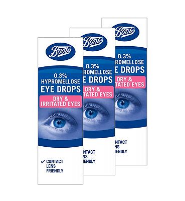 Boots Hypromellose Eye Drop 3 Pack Bundle