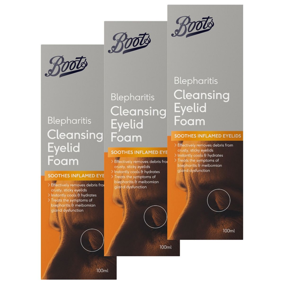 Boots Blepharitis Eye Lid Foam 3 Pack Bundle
