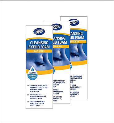 Boots Blepharitis Eye Lid Foam 3 Pack Bundle