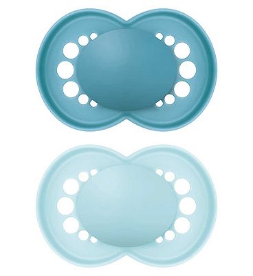 MAM Original 6+ Months 2 Pack - Plain Blue