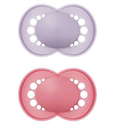 MAM Original 6+ Months 2 Pack - Plain Pink