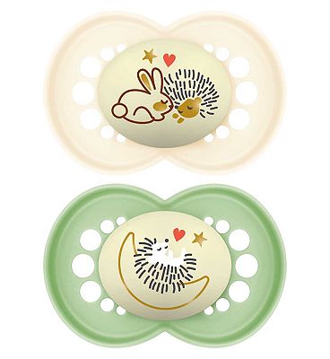 MAM Night 6+ Months Soother 2 Pack - Unisex