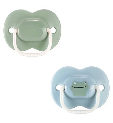 Tommee Tippee Anytime Soothers, Symmetrical Orthodontic Design, Inc Steriliser Box 6-18m - 2 Dummies, Colours Vary