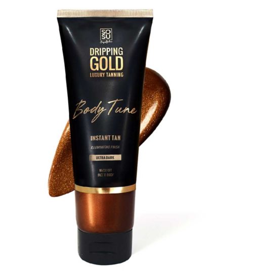 SOSU Dripping Gold Body Tune Instant Tan Gloss Finish Ultra Dark 125ml