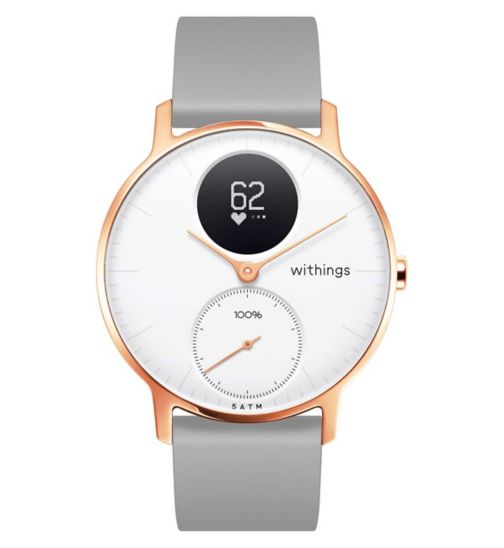 Withings Steel HR Rose Gold hybrid smartwatch (38mm White)