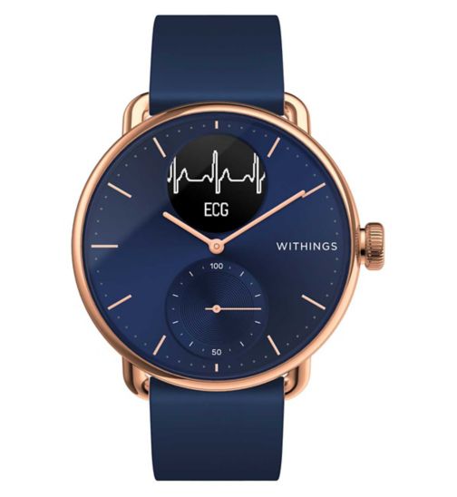Withings Scanwatch (38mm Rose Gold Blue)