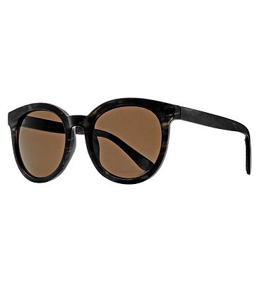 Boots Ladies Sunglasses- Round Preppy Multi-tonal Brown