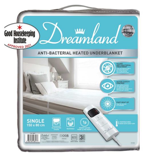 Dreamland Antibacterial Heated Underblanket Single