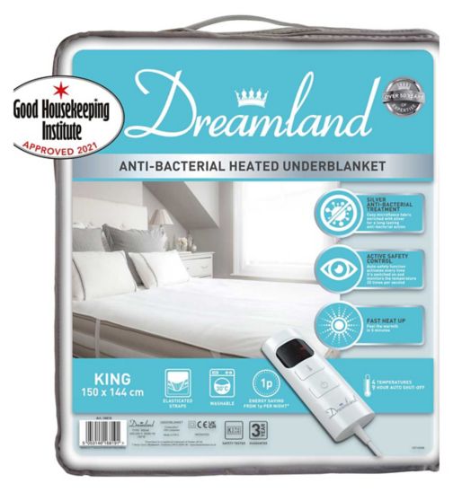 Dreamland Antibacterial Heated Underblanket King