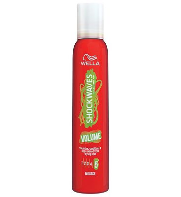 Wella Shockwaves Ultra Strong Heat Defence Volumising Hair Mousse 200ml