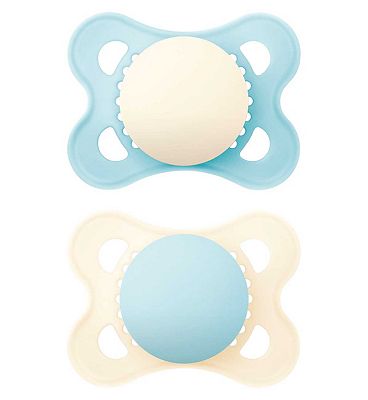 MAM Pure Carbon Neutral Start Soother 0-2 Months Plain Pink - 2 Pack