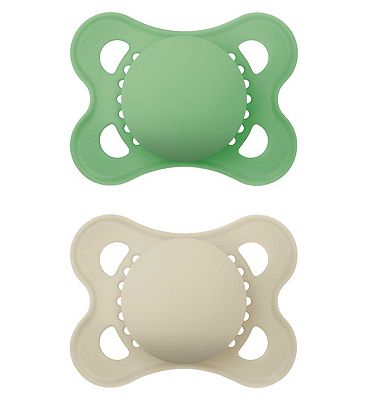 MAM Pure Carbon Neutral Soother 2-6 Months Plain Grey - 2 Pack