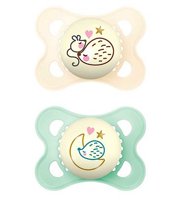 MAM Night 2-6 Months Soother 2 Pack - Unisex