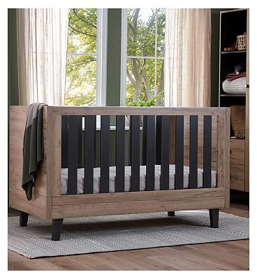 Tutti Bambini Como Cot Bed - Distressed Oak / Slate Grey