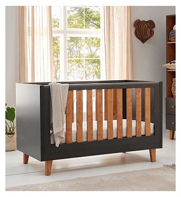 Tutti Bambini Como Cot Bed - Slate Grey / Rosewood