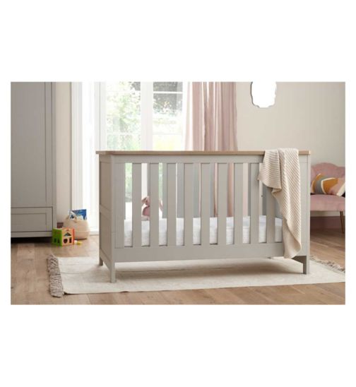 Tutti Bambini Verona Cot Bed - Dove Grey/Oak