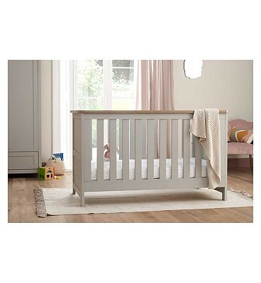 Tutti Bambini Verona Cot Bed - Dove Grey/Oak