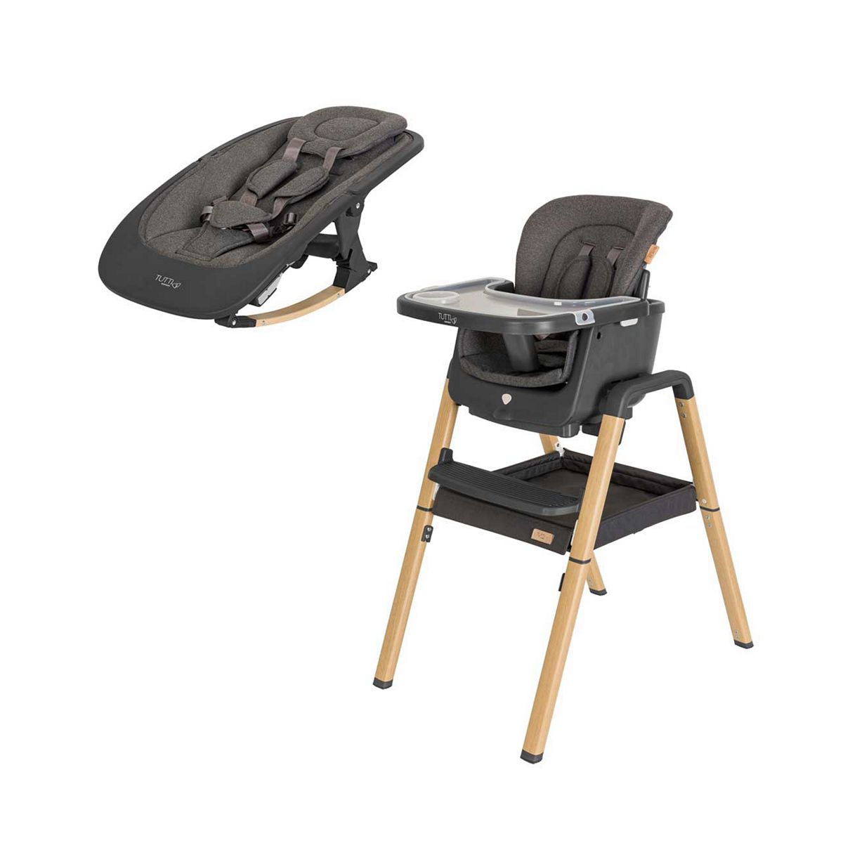 Tutti Bambini Nova Birth To 12 Years Complete Highchair Package - Grey/oak