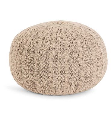 Tutti Bambini Knitted Pouffe - Stone (Natural)