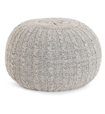 Tutti Bambini Knitted Pouffe - Pebble (Grey)