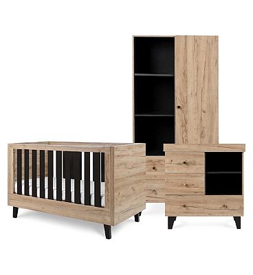 Tutti Bambini Como 3 Piece Room Set - Distressed Oak / Slate Grey