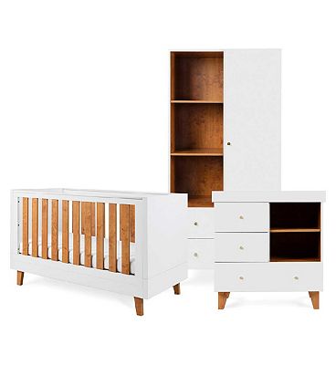 Tutti Bambini Como 3 Piece Room Set - White / Rosewood